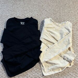 2 pack compression shirts ruched side size S